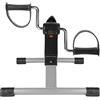 HUOLE Mini Bike Cyclette, Pedali di riabilitazione con display LCD, intensità regolabile, Braccia e Gambe Fit Bicicletta Fitness Per Anziani Disabili Con Rilievo (37 * 50 * 23,5 cm - nero argento)