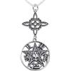 Collana con ciondolo a forma di calderone della strega, in argento Sterling, catena da 45,7 cm, bollitore, Argento sterling