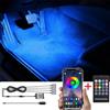TABEN RGB Auto Footwell Kit di Illuminazione Ambientale App Control + RF Telecomando, 16,7 Milioni di Colori Suono Musica Attiva Sincronizzazione USB Cavo Auto Interior Footwell Atmosfera Luce DC 12V