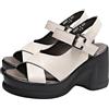 Generic Scarpe Per Donna Alte Con Zeppa Sandali Estiva Aperte Peep Toe Zeppe Sandali Sandalo Casual Eleganti Tacco Alto E Plateau Sandali Punta Aperta Moda Gioiello Comoda Spiaggia Mare Piscina