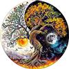 KaayeeWood Puzzle in Legno per Adulti,200 Pezzi Sole e Luna Albero Della Vita Puzzle di Legno con Scatola,Puzzle Irregolare Unico,Regalo di Compleanno per Adulti e Bambini