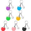 Rebanky 8 Pezzi Portachiavi Badminton Mini Racchetta Badminton Portachiavi Multi Colore Sport per la Decorazione Degli Zaini 4 Colori