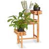Relaxdays Fioriera a 3 Livelli, Supporto a Scala per Piante, Mobile, Erbe Aromatiche, Spezie, Legno, H: 57 cm, Naturale