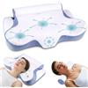TopEsct Cuscino Cervicale per Dormire, Memory Foam Cuscino per Dormire sul Fianco,Cuscino per Dormire per Schiena/Fianco (Blu)