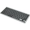 Manhattan 180559 Mini Tastiera Wireless Dual-Mode Ultra Sottile 78 Tasti Nero/Argento