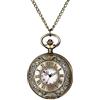 Avaner Orologio da taschino, analogico, al quarzo, con numeri romani, per uomo e donna, come regalo per la festa della mamma, festa del papà, Natale, compleanno, gold, Gotico