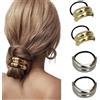 Generic Elastici per capelli in metallo, motivo geometrico geometrico, polsino per capelli a coda di cavallo, elastici per capelli spessi, accessori per capelli da donna (set 7)