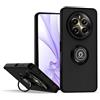 UPLAI Cover per Realme 12 Pro 5G/Realme 12 Pro+ Plus 5G, Ultra Sottile Antiurto Custodia con Supporto Magnetico Squillare, PC + Morbido TPU Bumper Moda Glassato Caso.(Nero)