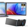AskHand Estensore dello schermo del computer portatile 14 pollici doppio schermo estensore del monitor portatile FHD 1080P IPS Built-in Stand/Speaker Screen Extender per laptop da 13-17 Mac Windows Chrome