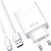 ASKUBSKU 35W Caricatore e Cavo USB C per Honor 400 Lite 5G 200 90 Smart Supercharge Spina Adattatore di Caricabatterie Mobile e Ricarica Rapida da Cavo per Honor X8b X8c X9c X7b X6b Play9T Pad X9a Magic6 Lite