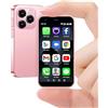 BLKE Max Mini smartphone 4G, schermo HD da 3,0, doppia SIM quad-core, 3+32 GB, telefono per bambini sbloccato da 2000 mAh, telefono tascabile per studenti, piccolo smartphone touchscreen Rosa