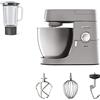 Kenwood KVL4110S Impastatrice Planetaria Chef XL con Ciotola da 6,7L, 3 Ganci di Miscelazione + FRULLATORE, Personalizzabile con oltre 25 Accessori Opzionali Acquistabili Separatamente, 1200W, Silver