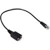 System-S Adattatore per telefono 20 cm RJ9 maschio a 2 X 3,5 mm jack audio cavo nero