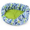 PetUp Cuccia Soft ovale con cuscino - Blu e verde: 60cm - Cucce per cani da interno - 1° ORDINE? scegli lo sconto BZR5 / BZR20 + 200 punti fedeltà