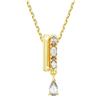 Swarovski Dextera Collana Pendente, con Cristalli e Zirconia Swarovski a Taglio Misto, Chiusura a Moschettone, Placcatura in Tonalità Oro, Bianco