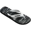 Havaianas - Surf, Infradito da Uomo Comode, Resistenti e Leggere con Cinturini Larghi e Suola Antiscivolo, Uomo , Black White Black Black, 37/38 EU
