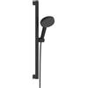 hansgrohe Raindance Alive Select S set doccia con asta saliscendi, 3 tipi di getto, 24600670, Raindance Alive Select S nero opaco/grafite [Rubinetteria Bagno > Set Doccia]