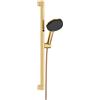 hansgrohe Raindance Alive Select S set doccia con asta saliscendi, 3 tipi di getto, 24600990, Raindance Alive Select S oro/grafite [Rubinetteria Bagno > Set Doccia]