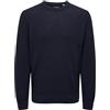 ONLY & SONS Onsfoster Life Reg 7 Struc Crew Knit Maglione Lavorato a Maglia, Blazer Blu Marine, M Uomo