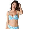 Lovable Bikini Reggiseno Imbottito Colorful Printed Micro Tie Dye Donna, Azzurro Tie Dye, 80D