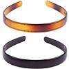 Lurrose 2Pcs Denti Pettine Cerchietti per Capelli Bordo Largo per Capelli Copricapo Antiscivolo per Studenti Donne Donne