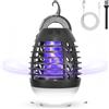 MOSSNDAR Lampada Antizanzare, 2-In-1 Antizanzare Lampada da Campeggio, USB Ricaricabile Zanzariera Elettrica Batteria, IPX6 Impermeabile Insetto Killer Fly Trap Per Campeggio Giardino Interno Esterno