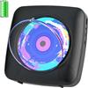 Kegaudio Lettore CD Portatile hifi: Kegaudio Lettore CD Bluetooth con Altoparlante Lettore musica da tavolo a parete con supporto Riproduzione USB/AUX Presa per cuffie Nero