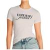 Tommy Jeans Tommy Slim Essent. Logo Tee Ext Ancient White T-Shirt M/M Donna