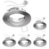 ledscom.de 5 pezzi cornice da incasso a soffitto FERE cornice da incasso cromata opaca (LED/alogena/MR16/50mm) incl. presa GU5.3