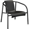 Houe - Poltrona bassa Nami - Nero - Plastica riciclata - Designer Hans Thyge & Co