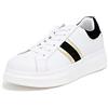 QUEEN HELENA Scarpe da Ginnastica Platform Casual Sneakers con Lacci Invernali Comode Donna X27-1 (X27-3 Bianco, 37)