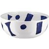 Alessi Itsumo - Yunoki ware NF08/38 25 - Insalatiera di Design, Uso Quotidiano, Estetica Minimale, in Porcellana Bianca con Decoro Samiro Yunoki, Diametro 25 cm