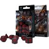 Q Workshop Dragon RPG Set di dadi unici altamente collezionabili 7 pezzi (nero e