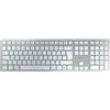 CHERRY KW 9100 SLIM FOR MAC, Tastiera Mac Senza Fili, Layout per la Germania (QWERTZ), Connessione Bluetooth o Wireless 2,4 GHz, Tasti Piatti, Ricaricabile, Bianco-Argento