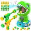 EagleStone Giocattoli da tiro a Forma di Dinosauro Mobile per Bambini con spruzzatura, Giocattolo da Gioco elettronico con 2 Pistole a Pompa, 48 Palline, Giocattoli Natalizi per Feste con Suono