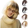 Bcenoilua Frangia Clip Capelli Veri Frangetta Finta Extension Natural Bangs Hair Clip Frontale Air Bangs French Bangs Posticci per Capelli Donne con Capelli Diradanti