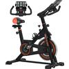 HOMCOM Cyclette da Casa con Volano da 8 kg e Schermo LCD, in Acciaio e ABS, 103x53x100-114 cm, Rosso e Nero