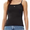 Tommy Jeans Tommy Tjw Essential Strap Top Ext Black Canott Spall Fini Donna