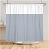 SDOTPMT 105x160cm Grigio Bianco Bicolore Tenda da doccia Classico Tradizionale Tenda da bagno Minimalista Tema Tende da doccia per Bagno Tessuto Poliestere con ganci