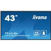 Iiyama Public Display Led 43'' iiyama ProLite LH4360UHS-B2AG 4K Uhd 3840x2160/6.5ms/classe E/Nero[LH4360UHS-B2AG]
