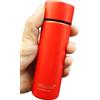 HISCAZAS Mini Bottiglia Isotermica piccola 150 ml, Borraccia Dopper Acciaio inox 316 (rosso)