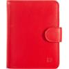 DUDU Portafoglio da Donna in Pelle Morbida Colorato Blocco RFID con Portamonete Zip e Porta Carte di Credito Rosso fiamma