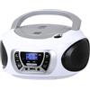 Trevi CMP 510 DAB Stereo Portatile con Radio Digitale DAB e FM RDS, Lettore CD, USB, AUX-IN, Display ad Alta Leggibilità, Antenna Telescopica Orientabile, Bianco
