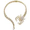 EVER FAITH Donna Collana Cristallo Scorpione Stile Vintage con Costume di Animale Punk-Rock Girocollo Donna,