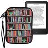 kwmobile Custodia Universale per eReader - Copertina in Neoprene blu/verde/fucsia con Chiusura a Zip - Misura 17 x 12 x 2 cm - Astuccio portatablet