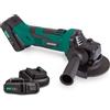 VONROC Smerigliatrice angolare 20V | Incl. 2 batterie 2.0Ah e caricatore