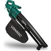 VONROC Soffiatore foglie elettrico 3300W | 3 in 1. Soffiatore, aspiratore e trituratore