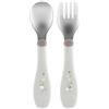 CHICCO POSATINE INOX 18M+ GRIGIO - SET DI POSATE IN ACCIAIO INOX PER BAMBINI DA 18 MESI, COLORE GRIGIO