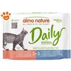 Almo Nature Cat Adult Daily Merluzzo con Gamberetti e Tonno e Salmone - Confezione Da 6×70 Gr