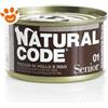 Natural Code 01 Cat Senior ai Fiocchi di Pollo - Lattina Da 85 Gr